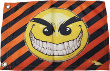 DuneRats Custom ATV, UTV, MC Safety Whip Flag - 12"x18" Evil Smiley Face with Grommets