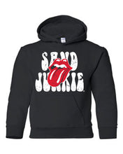 DuneRats® Sand Junkie® LIPS 50/50 Women's / Unisex Black Hoodie
