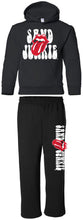 DuneRats® Sand Junkie® LIPS 50/50 Women's / Unisex Black Hoodie