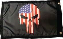 DuneRats ATV, UTV, MC Safety Whip Flag - Punisher USA Skull 12"x18" with Grommets