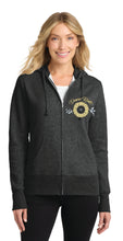 DuneRats® Sand Junkie Sunflower Women's Charcoal Zip Hoodie