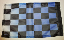 DuneRats Custom ATV, UTV, MC Safety Whip Flag 12"x18" Blue Check with Sleeve