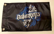 DuneRats Blue Skull Custom ATV, UTV, MC Safety Whip Flag 12"x18" with Grommets