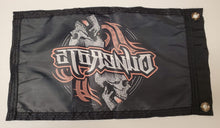 DuneRats Orange Skull Custom ATV, UTV, MC Safety Whip Flag 12"x18" with Grommets