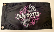 DuneRats Purple Skull Custom ATV, UTV, MC Safety Whip Flag 12"x18" with Grommets
