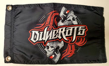 DuneRats Red Skull Custom ATV, UTV, MC Safety Whip Flag 12"x18" with Grommets