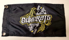 DuneRats Yellow Skull Custom ATV, UTV, MC Safety Whip Flag 12"x18" with Grommets