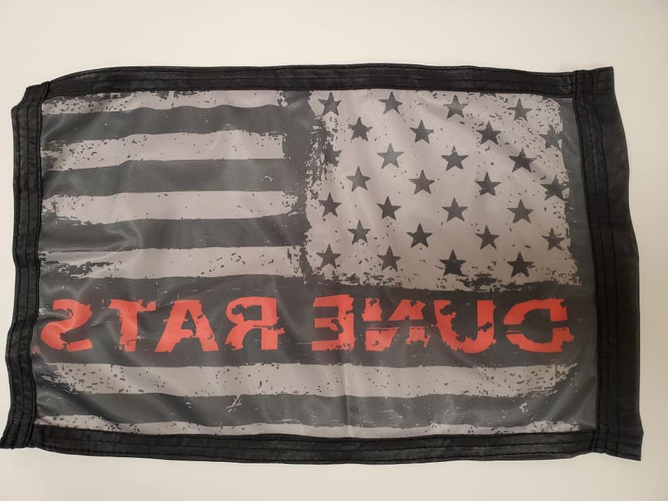 DuneRats Red USA Custom ATV, UTV, MC Safety Whip Flag 12
