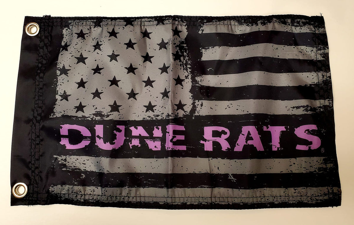 DuneRats Purple USA Custom ATV, UTV, MC Safety Whip Flag 12