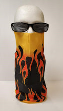 NEW Face Shield / Face Mask / Face Covering - Black with Flames