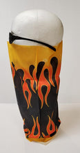 NEW Face Shield / Face Mask / Face Covering - Black with Flames