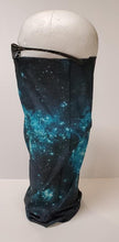 NEW Face Shield / Face Mask / Face Covering - Blue/Green Galaxy
