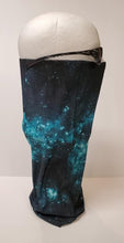NEW Face Shield / Face Mask / Face Covering - Blue/Green Galaxy