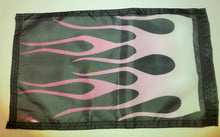 DuneRats Custom ATV, UTV, MC Safety 12"x18" Whip Flag - Pink Flame Fade with Sleeve