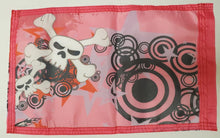 DuneRats ATV, UTV, MC Safety Whip Flag 12"x18" Pink Skull with Sleeve
