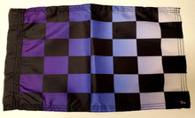DuneRats ATV, UTV, MC Safety Whip Flag 12"x18" Purple Check with Sleeve