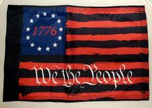 DuneRats® ATV, UTV, MC Safety 12"x18" Whip Flag - We the People 1776 USA Flag with Sleeve