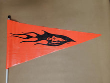 Orange Pennant with DuneRats Logo on 1/4" x 7' Whip Pole 6 Color Choices