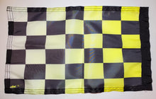 SALE!! DuneRats Custom ATV, UTV, MC Safety Whip Flag - 12"x18" Yellow Check with Sleeve