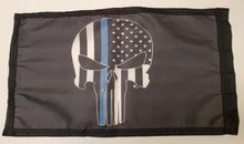 DuneRats® ATV, UTV, MC Safety 12"x18" Whip Flag - Punisher Blue Line Flag with Sleeve