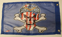 DuneRats ATV, UTV, MC Safety Whip Flag - Freedom USA Skull 12"x18" with Grommets