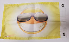 DuneRats Custom ATV, UTV, MC Safety Whip Flag 12"x18" Smiley Shades with Grommets