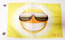 DuneRats Custom ATV, UTV, MC Safety Whip Flag 12"x18" Smiley Shades with Grommets