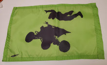DuneRats Custom ATV, UTV, MC Safety Whip Flag - Wheeler Green 12"x18" with Sleeve